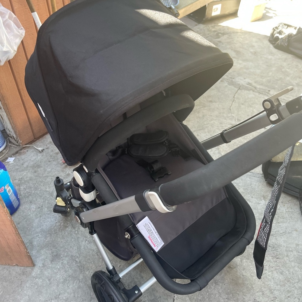Black Stroller with Adjustable Handle